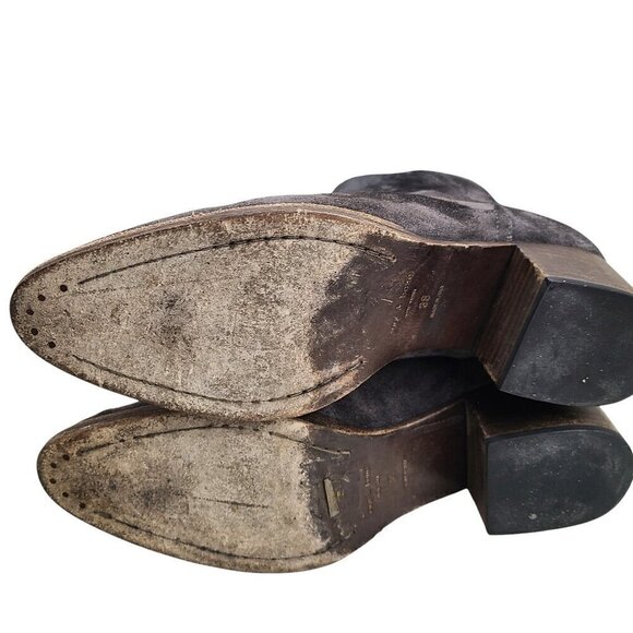 Rag & Bone Wesley Booties Asphlt Grey Suede EUR 8 US 7 - Picture 9 of 14